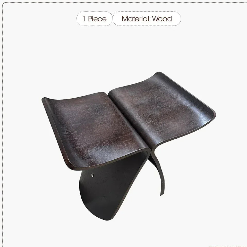 Solid Wood Stool Ottoman - House of Avana