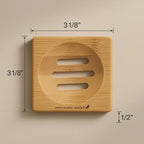 Small Square Bamboo Soap Dish Zero Waste Outlet