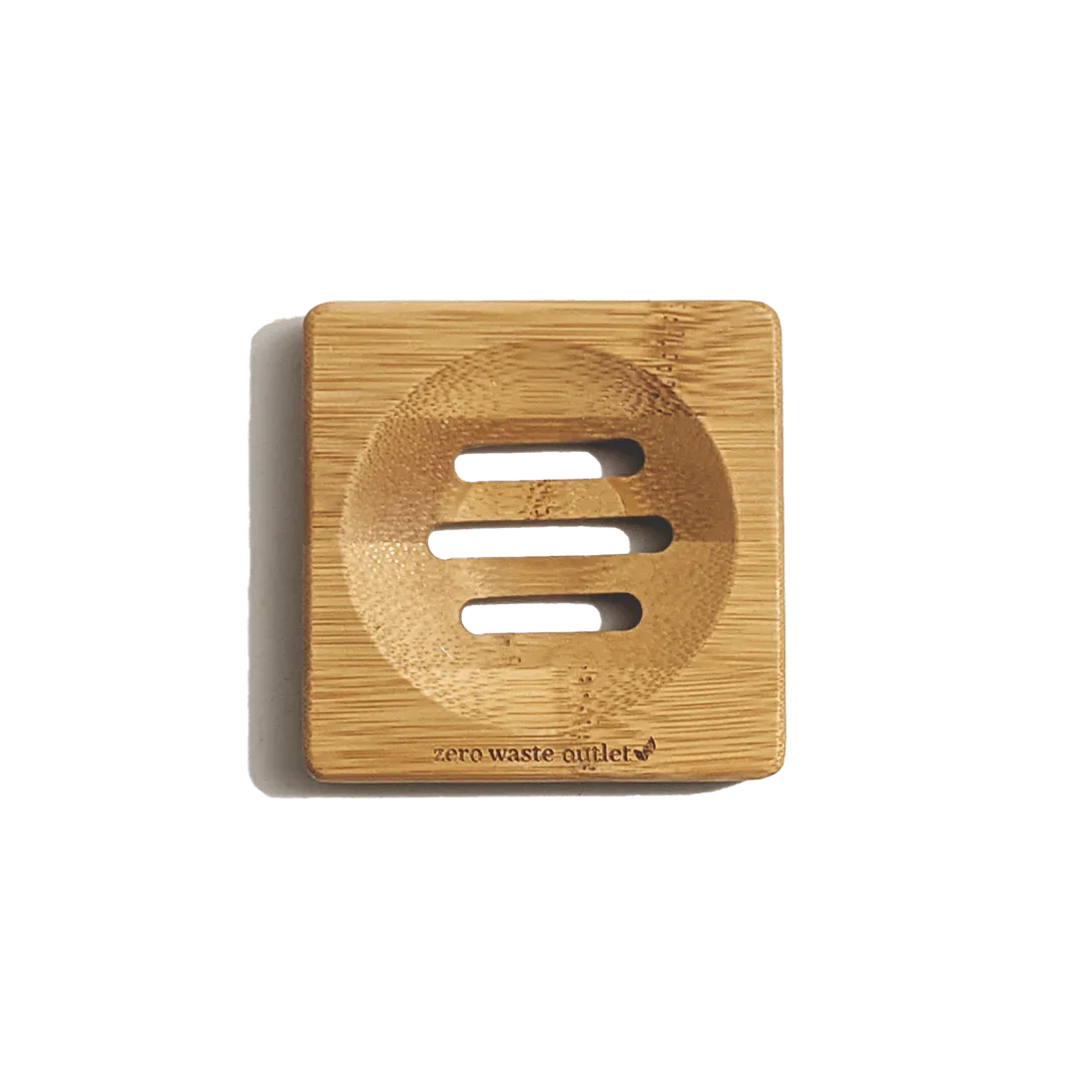 Small Square Bamboo Soap Dish Zero Waste Outlet