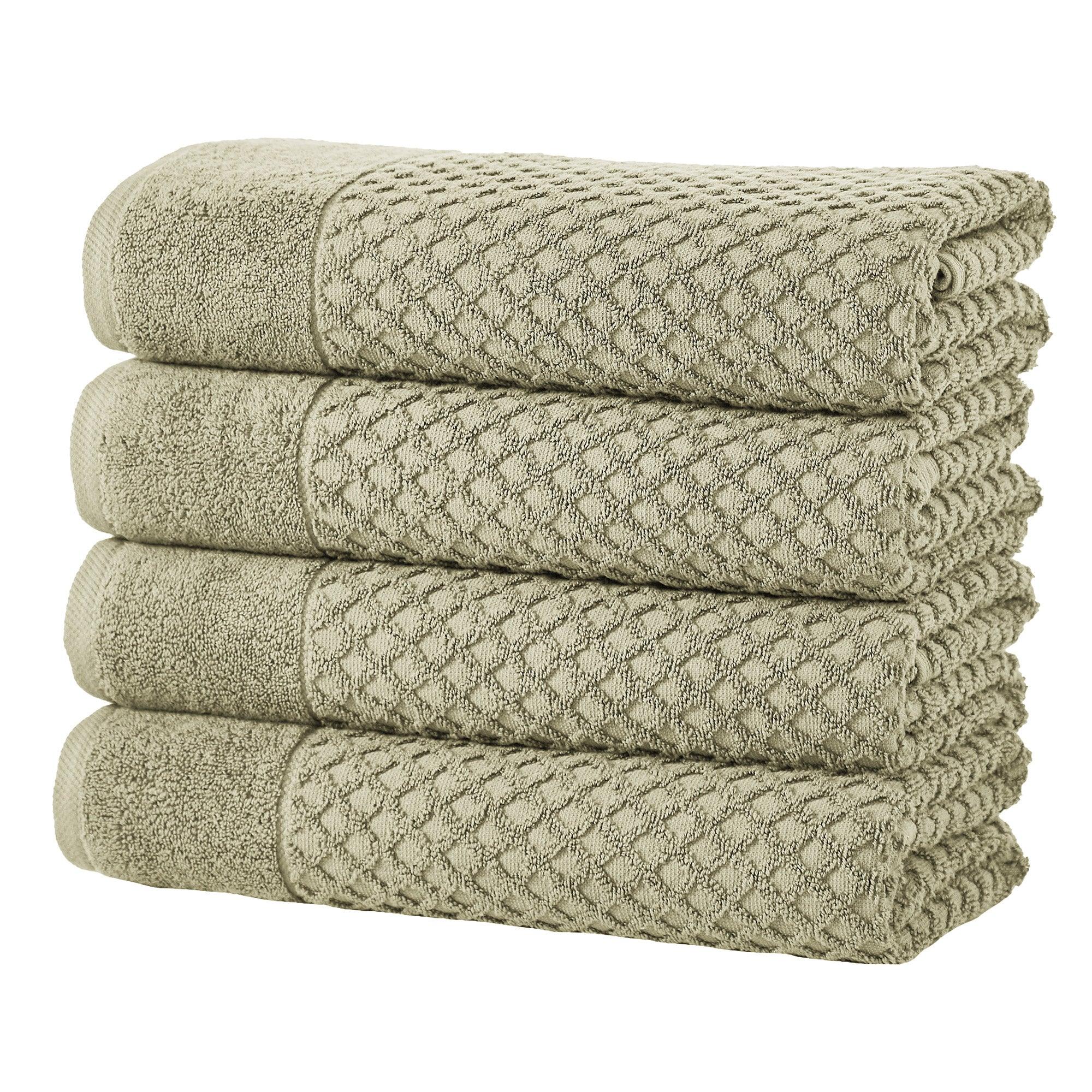 Cotton Diamond Waffle Weave Bath Towel Set - Grayson Collection Great Bay Home