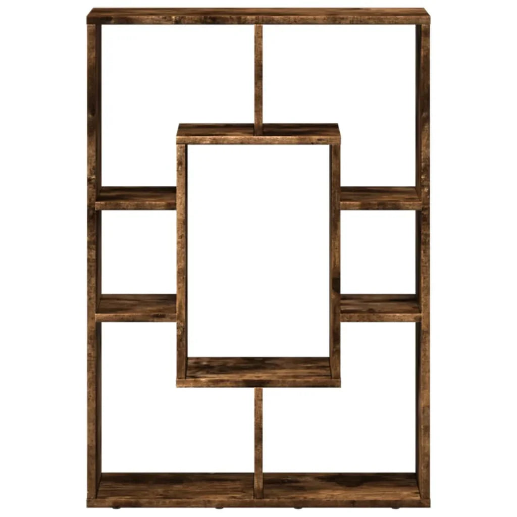 Bookcase Smoked Oak 63X20X90 Cm Engineered Wood- Home Decor, Shelving, Display Racks, Collection Racks, Shoe Racks, Clothes Hangers, Towel Racks, Tool Racks, Sturdy And Durable, Multi-Layer Design, Large Capacity Storage, Eas House Of Avana