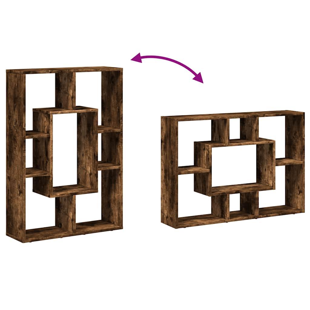 Bookcase Smoked Oak 63X20X90 Cm Engineered Wood- Home Decor, Shelving, Display Racks, Collection Racks, Shoe Racks, Clothes Hangers, Towel Racks, Tool Racks, Sturdy And Durable, Multi-Layer Design, Large Capacity Storage, Eas House Of Avana