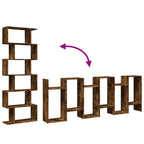 Room Divider Bookcase 6-Tier Smoked Oak 70x24x193 cm Engineered Wood House Of Avana