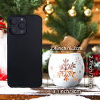 Set of 2 Contemporary Glass Candle Holders with Snowflake Design - Lacquered Tabletop Candleholder for Christmas, Easter, Hanukkah, Thanksgiving, New Year Decorations House Of Avana