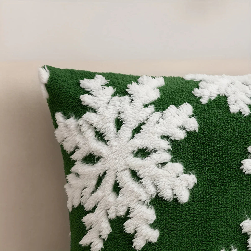 2pcs Snowflake Velvet Pillow Covers, Christmas Style Square Cushion Cover for Home Decor Living Room Bedroom Sofa, All-Season Use, Sofa Accessories, Holiday Decor, Festive Pattern, Cozy Home Styling, Zipper Closure, Durable C House Of Avana