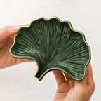 Soap Dish - Ceramic Golden Leaf