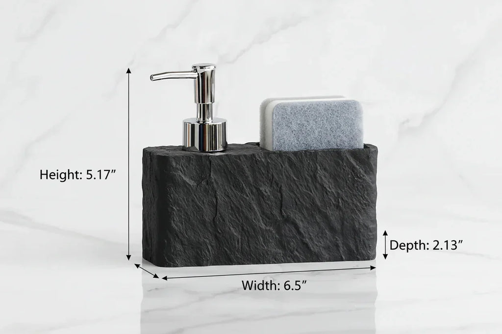 Soap Dispenser - Ceramic Black Natural