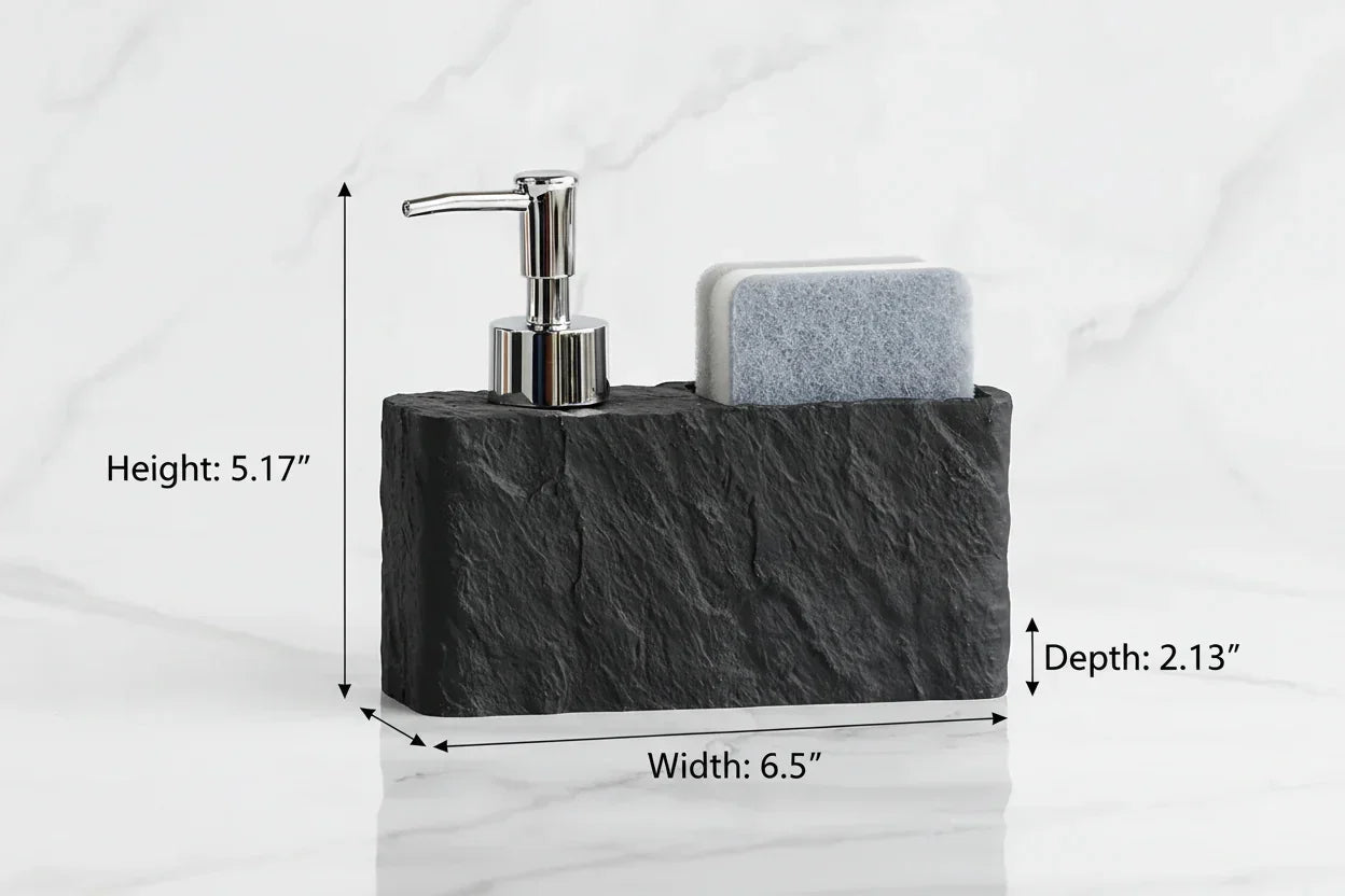 Soap Dispenser - Ceramic Black Natural