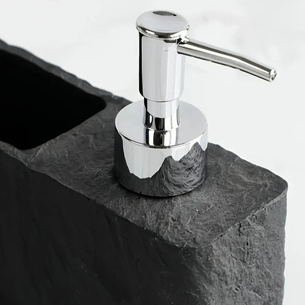 Soap Dispenser - Ceramic Black Natural