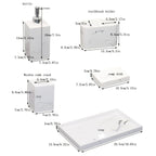 4pcs Nordic Marble Pattern Bathroom Accessory Set, Resin Vanity Tray with Soap Dispenser, Toothbrush Holder, and Soap Dish, Elegant Home Decor Kit for Bathroom, Hotel, Showroom House Of Avana [[SKU:HOA-BAT-411]]