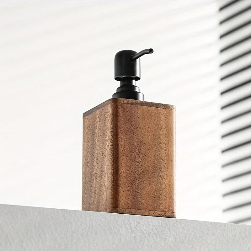 [Solid Wood Soap Dispenser] Solid Wood Pressurized Hand Soap Bottle Lotion Dispenser | Christmas/Halloween Gift Decoration House Of Avana [[SKU:HOA-BAT-003]]