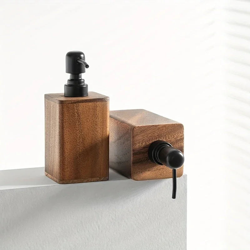 [Solid Wood Soap Dispenser] Solid Wood Pressurized Hand Soap Bottle Lotion Dispenser | Christmas/Halloween Gift Decoration House Of Avana [[SKU:HOA-BAT-003]]