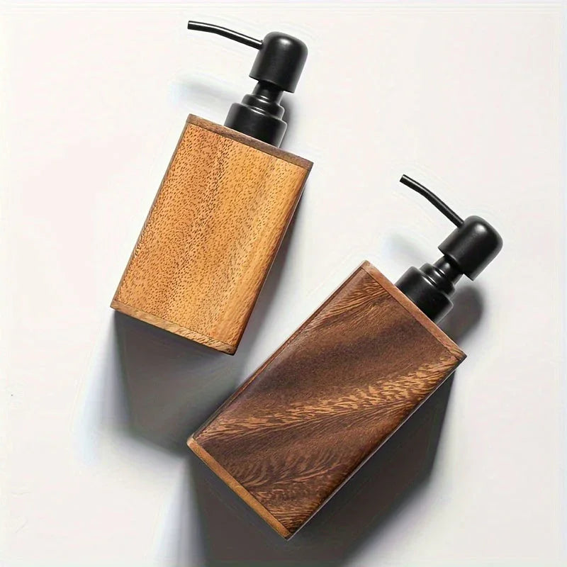 [Solid Wood Soap Dispenser] Solid Wood Pressurized Hand Soap Bottle Lotion Dispenser | Christmas/Halloween Gift Decoration House Of Avana [[SKU:HOA-BAT-003]]