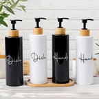 Soap Dispenser - Refillable Black Plastic