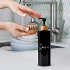 Soap Dispenser - Refillable Black Plastic