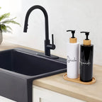 Soap Dispenser - Refillable Black Plastic