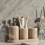 Elegant Marble-textured Resin Soap Dispenser with Pump – Refillable Bathroom Organizer for Hand Wash,... - House Of Avana [[SKU:HOA-BAT-404]]