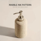 Elegant Marble-textured Resin Soap Dispenser with Pump – Refillable Bathroom Organizer for Hand Wash,... - House Of Avana [[SKU:HOA-BAT-404]]