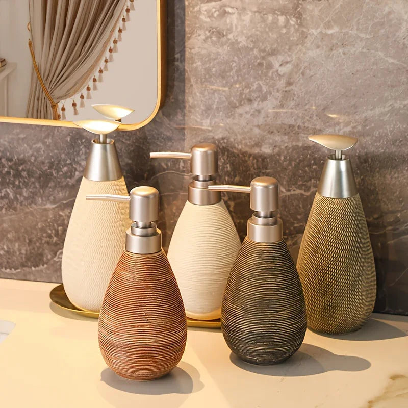 Vintage Bohemian Style Hand Soap Dispenser with Stainless Steel Pump, Suitable for Bathroom and Kitchen House Of Avana