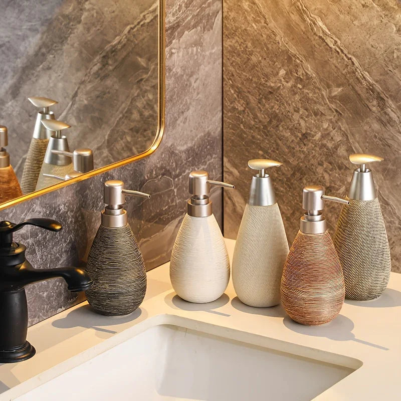 Vintage Bohemian Style Hand Soap Dispenser with Stainless Steel Pump, Suitable for Bathroom and Kitchen House Of Avana