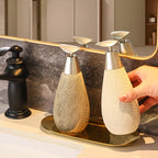 Vintage Bohemian Style Hand Soap Dispenser with Stainless Steel Pump, Suitable for Bathroom and Kitchen House Of Avana