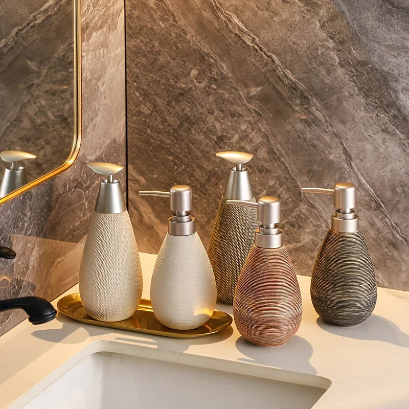 Vintage Bohemian Style Hand Soap Dispenser with Stainless Steel Pump, Suitable for Bathroom and Kitchen House Of Avana