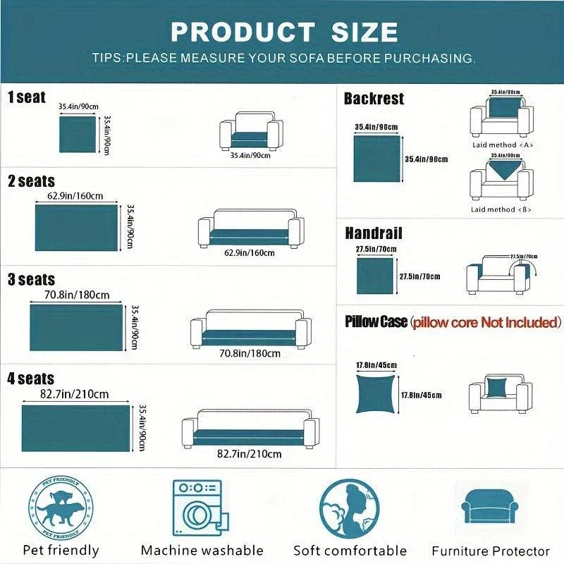 Bohemian Chic Ice Silk Sofa Cover | Extra Large Pet-friendly Slipcover, lifestyle image - House Of Avana