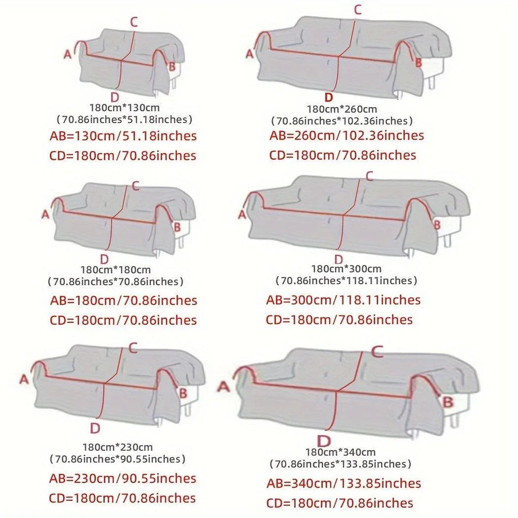 Boho Chic Double-sided Chenille Sofa Cover with Tassels - All-season - House Of Avana