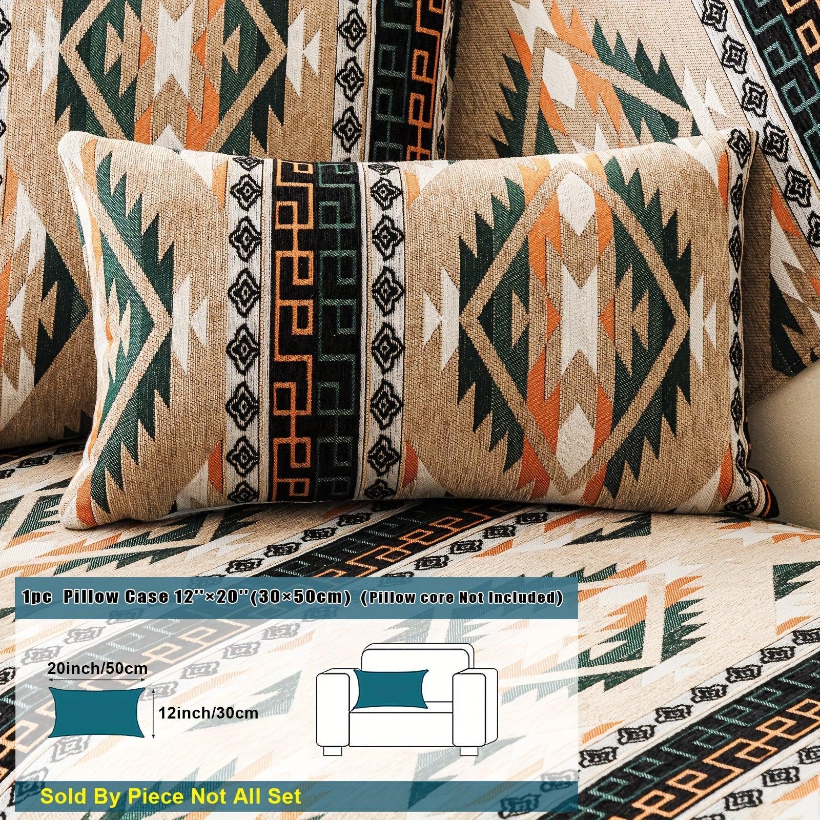 Boho Couch Cover - Chic Snow Chenille Sofa Slipcover, alternate view - House Of Avana