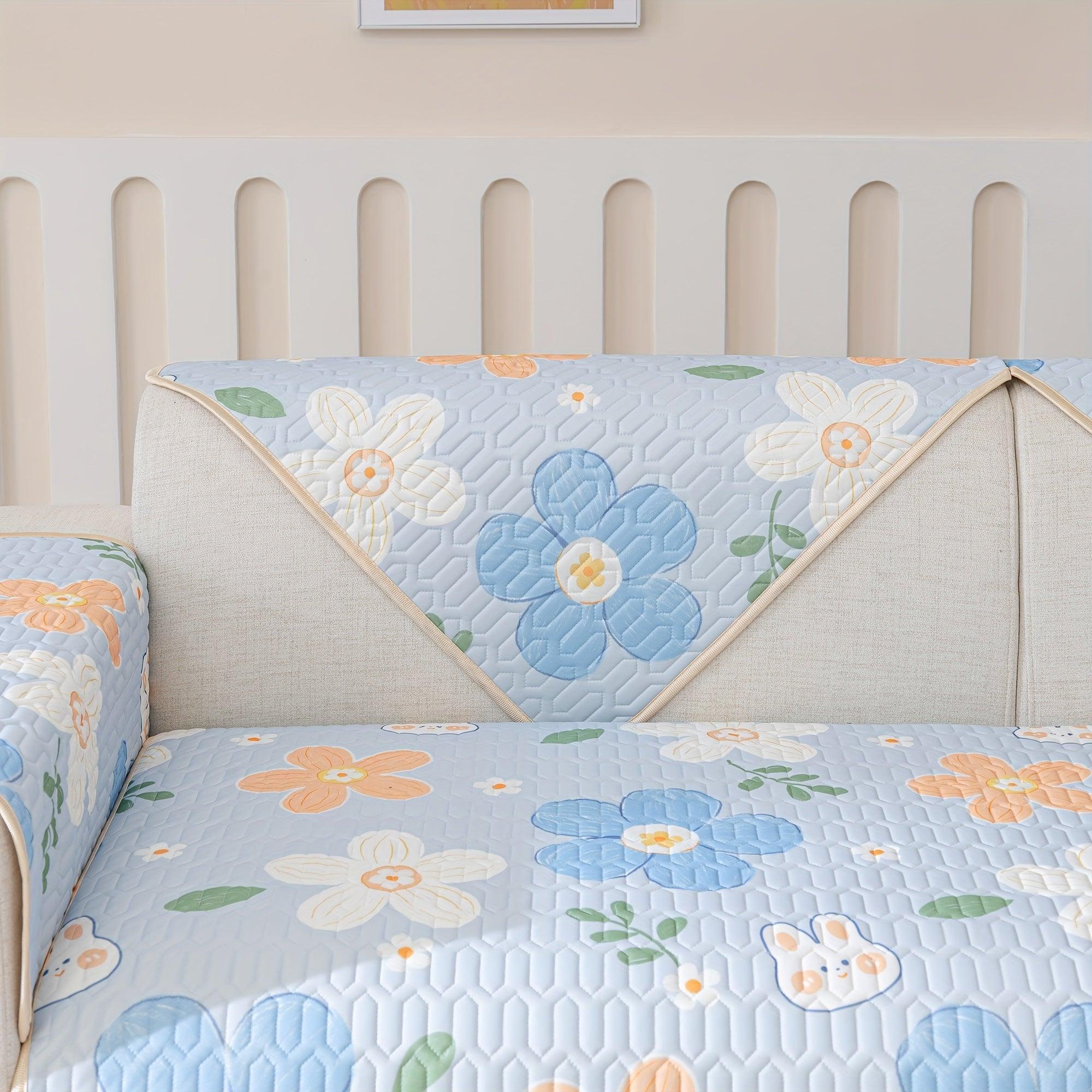 Boho Style Ice Silk Latex Sofa Cover Slipcover | Dog Hair Couch Cover - House Of Avana