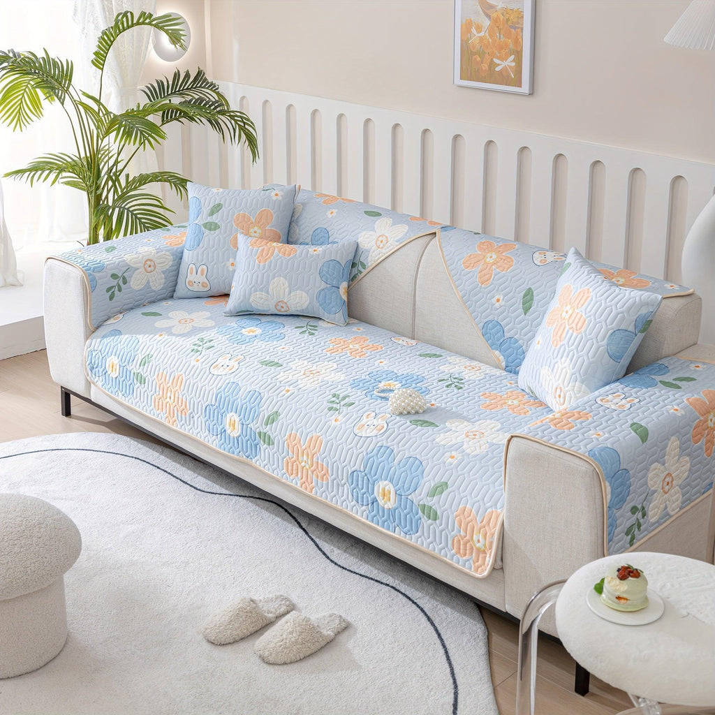 Boho Style Ice Silk Latex Sofa Cover Slipcover | Dog Hair Couch Cover - House Of Avana