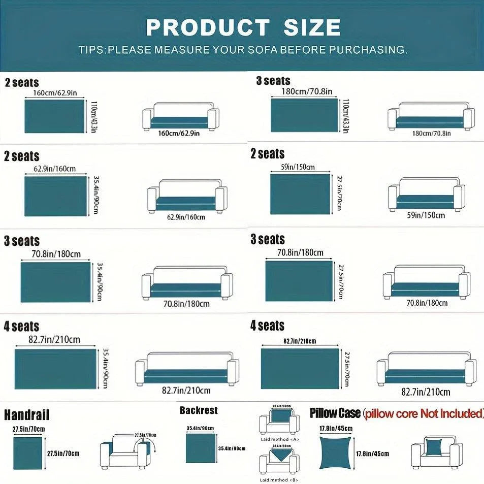 Boho Style Ice Silk Latex Sofa Cover Slipcover | Dog Hair Couch Cover - House Of Avana