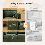 2 Seater Sofa Small Modern Couch with Soft Cushion Tapered Legs and Side Pocket Storage Compact Loveseat... - House Of Avana