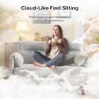 2 Seater Sofa Small Modern Couch with Soft Cushion Tapered Legs and Side Pocket Storage Compact Loveseat... - House Of Avana