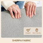 2 Seater Sofa, Small Sherpa Fabric Couch Settee, Nordic Upholstered Loveseat with Wood Legs and... - House Of Avana