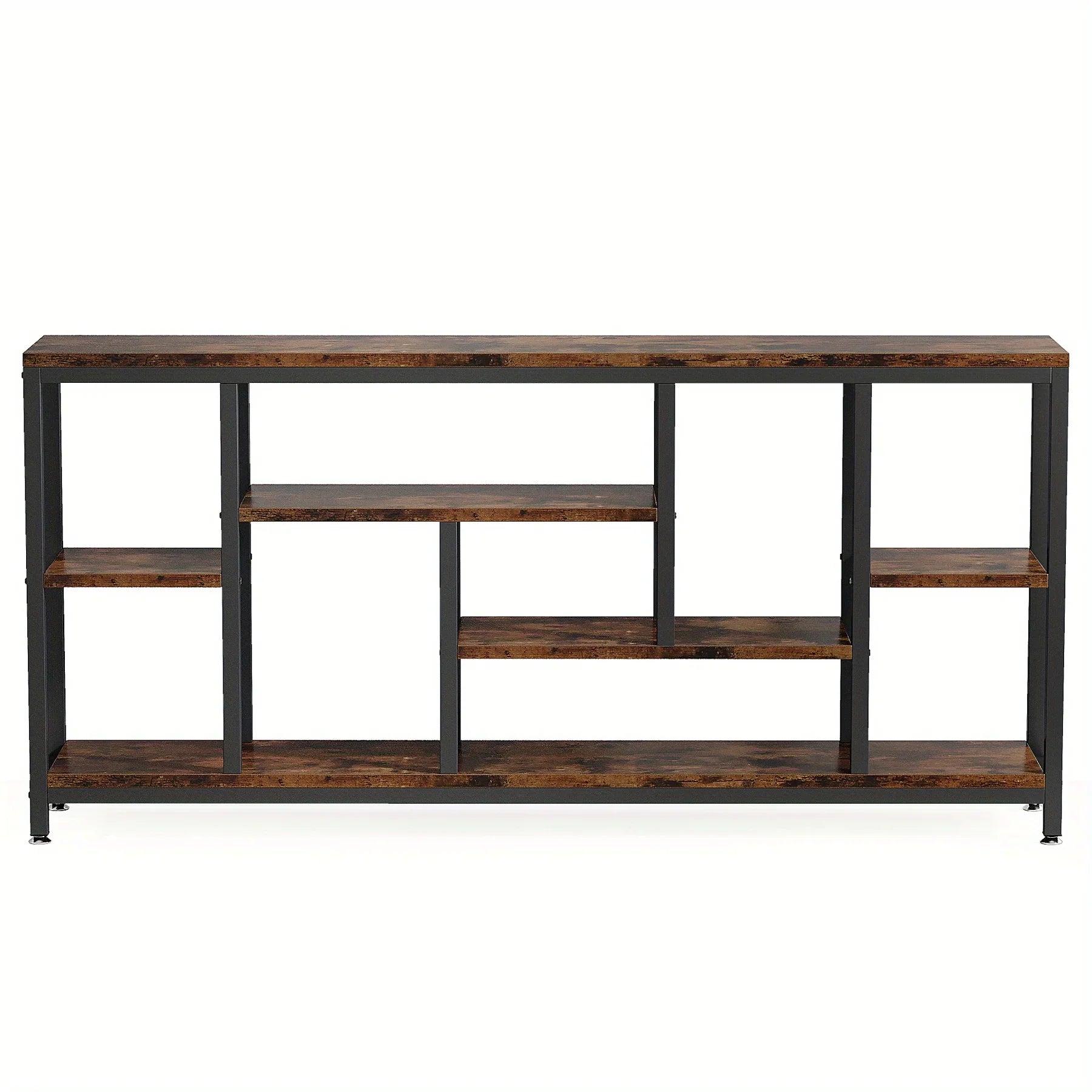 Console Sofa Table, 70.9 Inch Extra Long Table Behind Couch with Storage Shelves, 3-tier Industrial... - House Of Avana