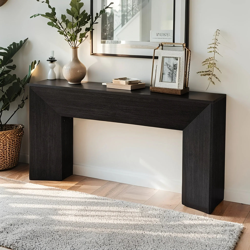 63-inch Wooden Sofa Table, Console Table, Entryway Table, Hallway Display Stand, Classic Style,... - House Of Avana