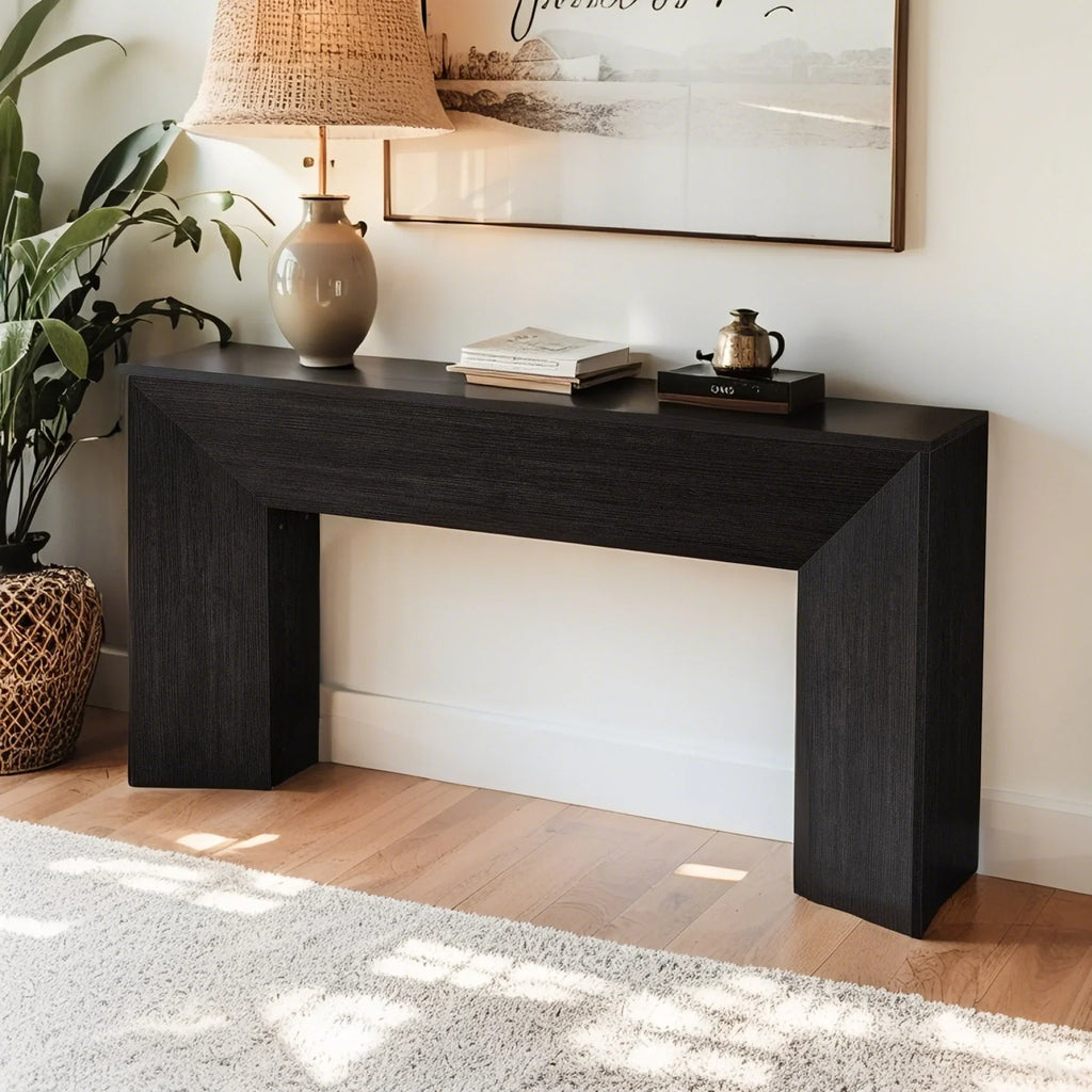 63-inch Wooden Sofa Table, Console Table, Entryway Table, Hallway Display Stand, Classic Style,... - House Of Avana