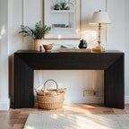 63-inch Wooden Sofa Table, Console Table, Entryway Table, Hallway Display Stand, Classic Style,... - House Of Avana