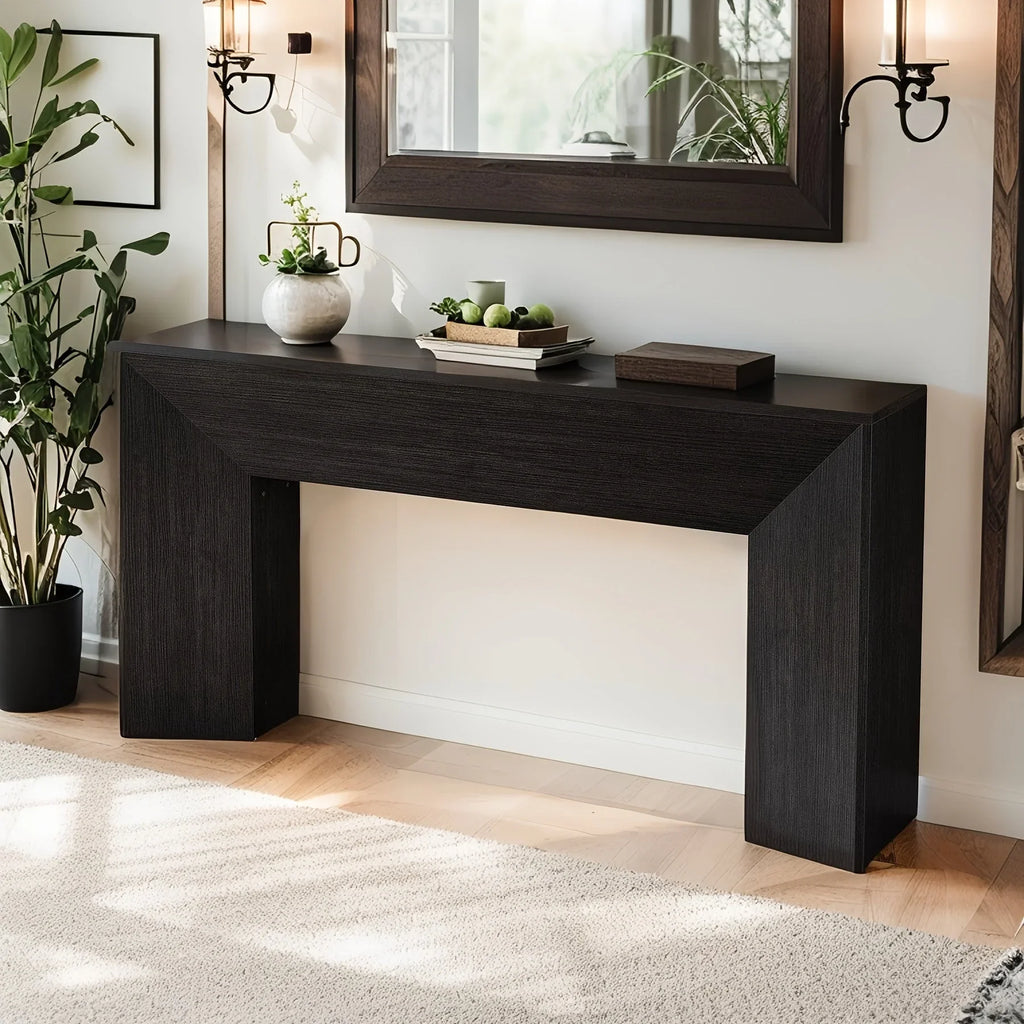 63-inch Wooden Sofa Table, Console Table, Entryway Table, Hallway Display Stand, Classic Style,... - House Of Avana