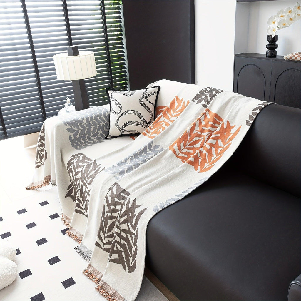 Boho Style Sofa Throw Covers with Tassel Embellishment | All-season - House Of Avana