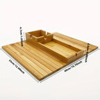 Bamboo Sofa Armrest Tray, Multifunctional Sofa Armrest Breakfast Tray, Snack Tray, Home Kitchen... - House Of Avana