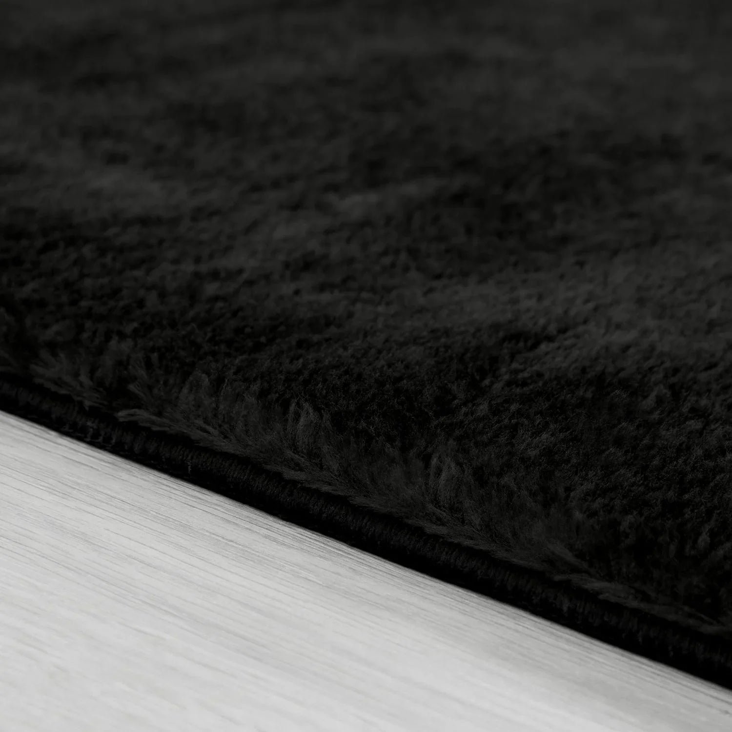 Soft Area Rug with Anti-Slip Backing Washable - Black RugYourHome