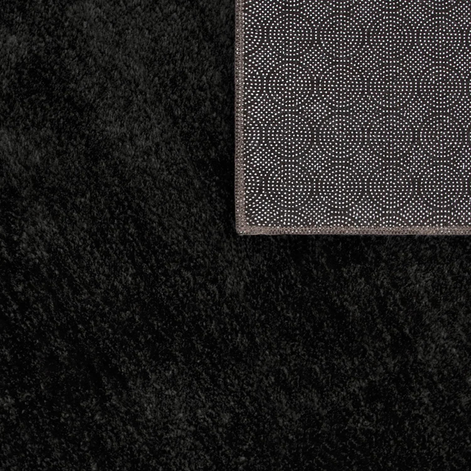 Soft Area Rug with Anti-Slip Backing Washable - Black RugYourHome