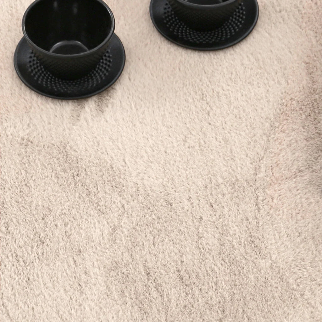 Soft Area Rug with Anti-Slip Backing Washable - Dark Beige RugYourHome