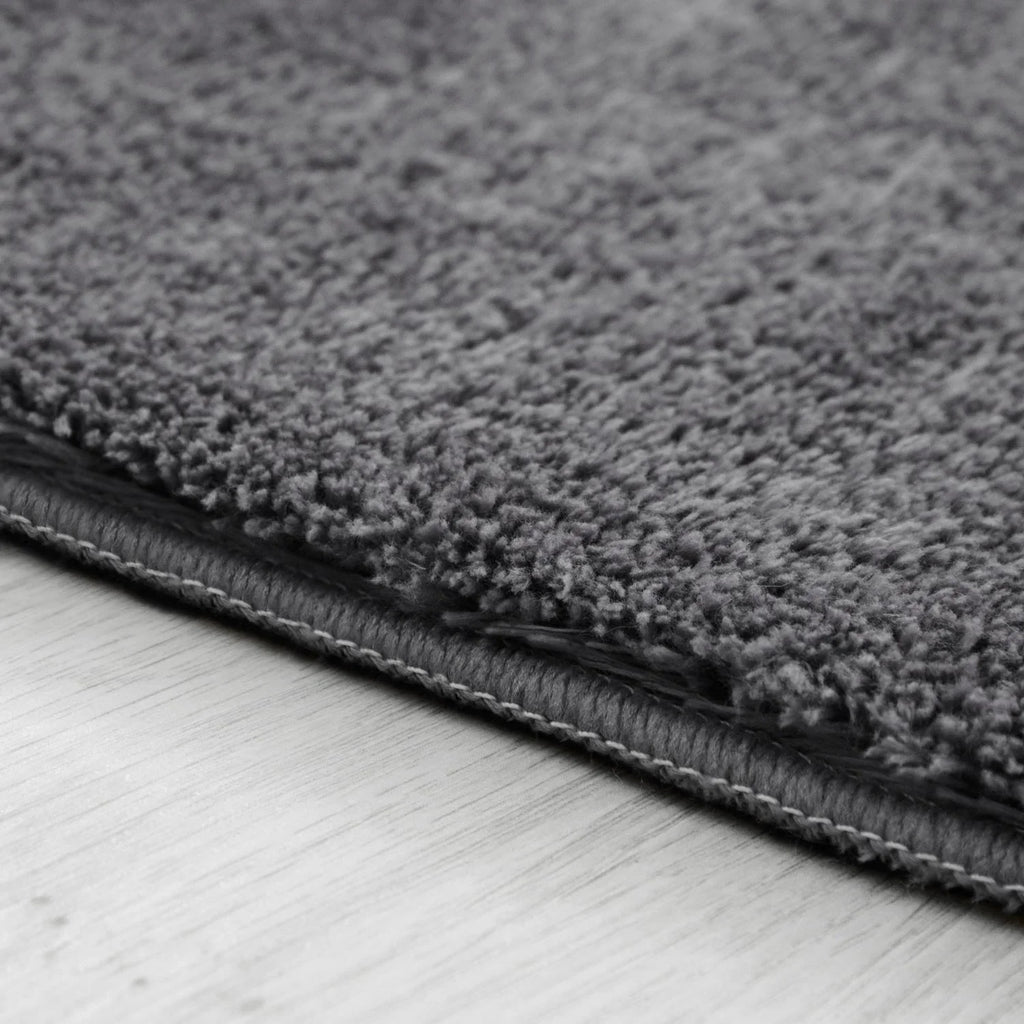 Soft Area Rug with Anti-Slip Backing Washable - Dark Gray RugYourHome