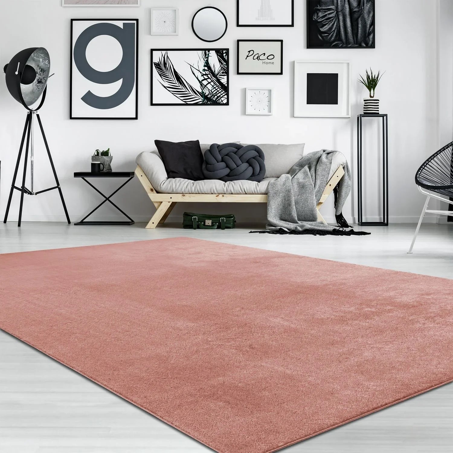 Soft Area Rug with Anti-Slip Backing Washable - Pink RugYourHome