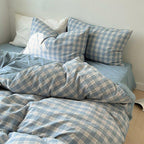 Soft Blend Plaid Bedding Set / Blue Ever Lasting