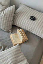 Soft Blend Plaid Bedding Set / Blue Ever Lasting