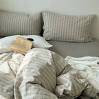 Soft Blend Plaid Bedding Set / Blue Ever Lasting